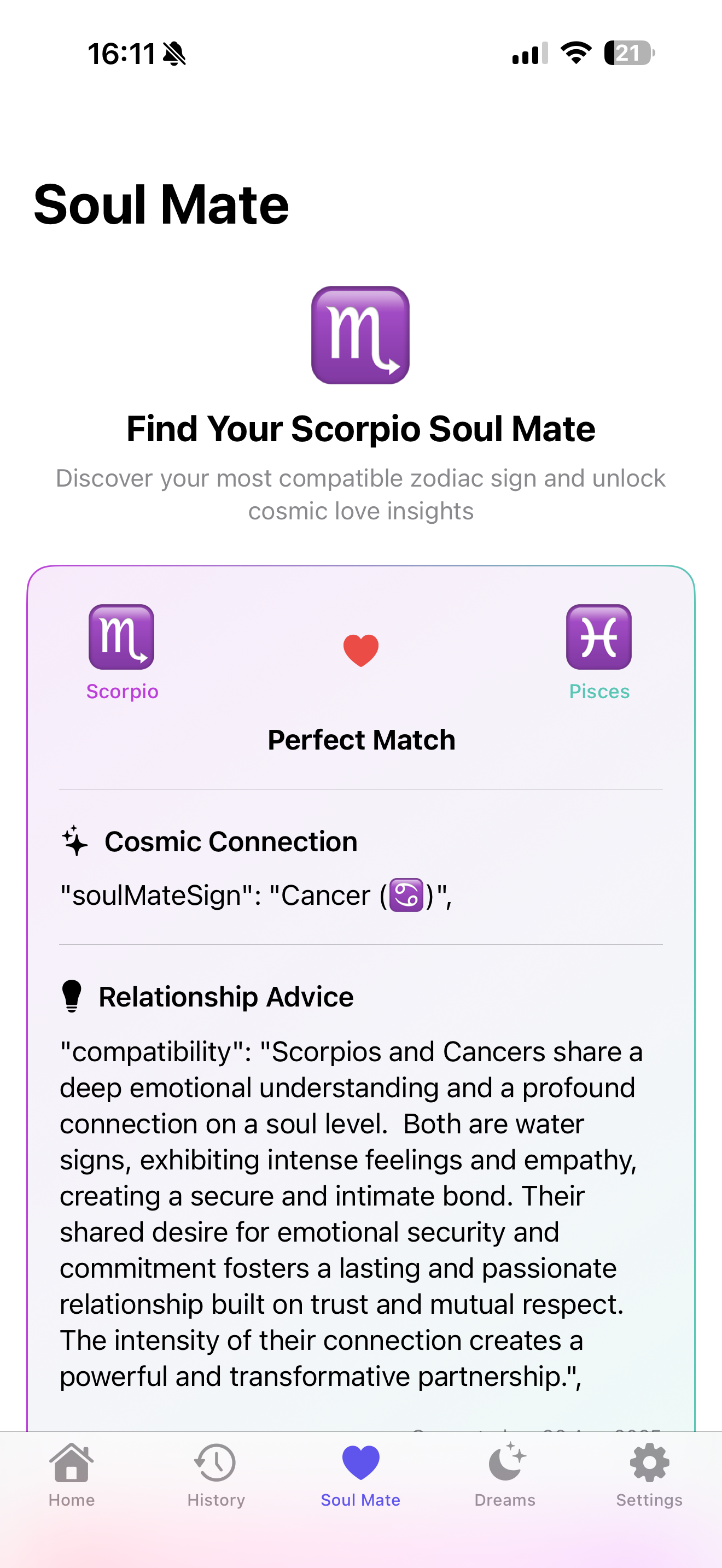 Advanced horoscope features and cosmic guidance