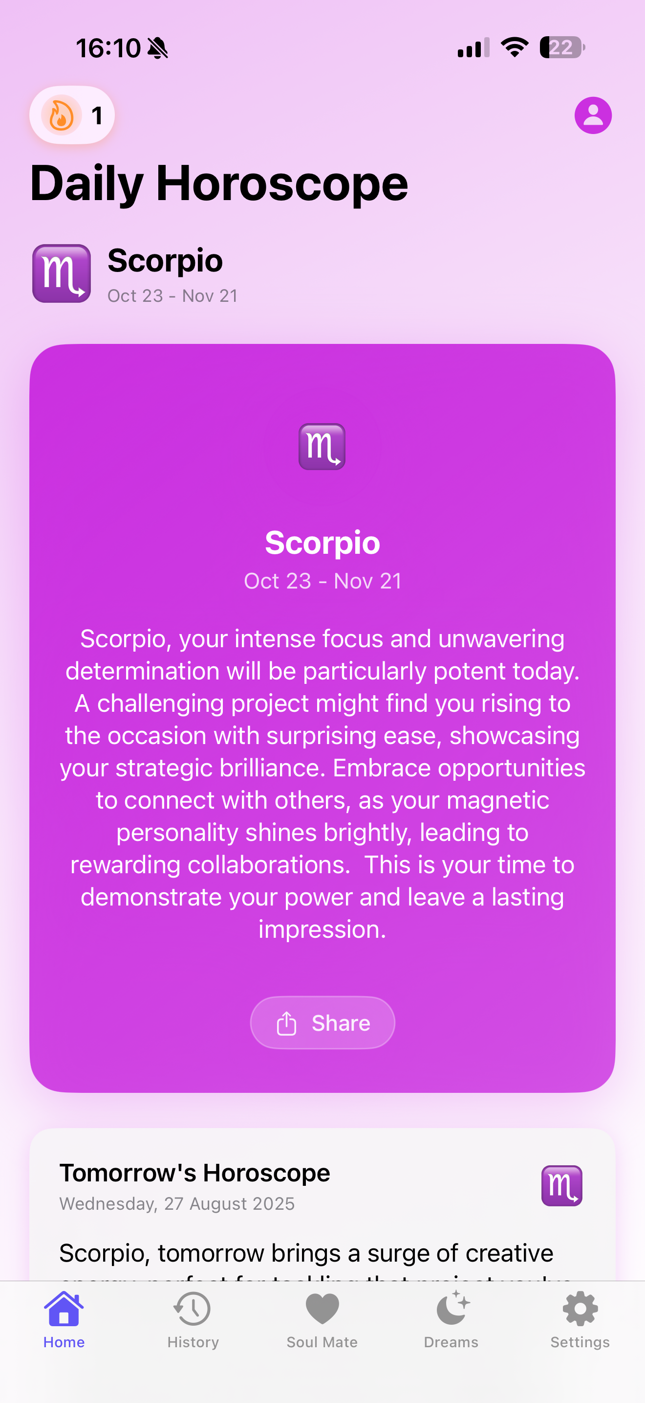 Daily horoscope readings and cosmic insights